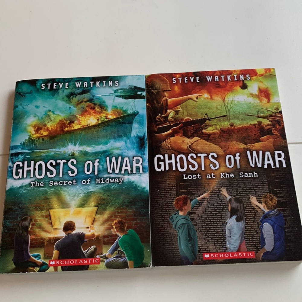 3/$15 Two new scholastic Ghosts of War mystery books